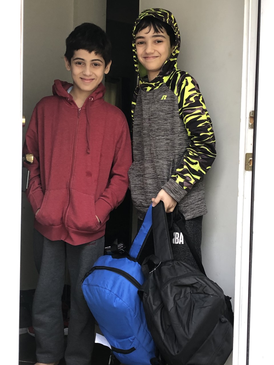 students receiving items